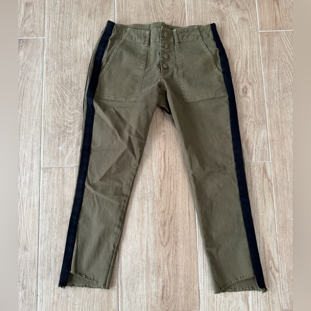 Pam & Gela Step Hem Pant with Double Stripe - Picture 5 of 7